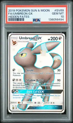 2019 UMBREON GX SV69/SV94 HIDDEN FATES POKEMON PSA 10 - Image 1