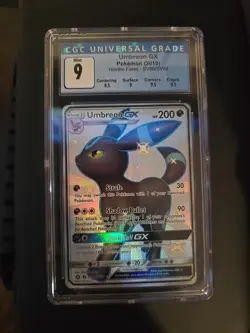 2019 POKEMON SUN & MOON HIDDEN FATES SV69 UMBREON GX SV69/SV94 CGC 9 Mint - Image 1