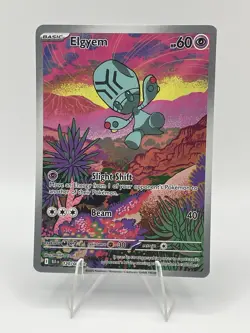 Pokemon TCG Elgyem Card Illustration Rare Sv: Black Bolt 120/086 NM Condition - Image 1