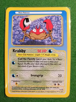 FUNSKOOL Krabby k04 Rare Indian Meteoroid Pokemon Card - Image 1