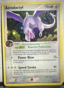 Pokemon TCG Aerodactyl 1/92 Legend Maker Holo Card - Image 1