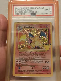 2021 Pokemon Celebration Charizard Card Holo Classic Coll-base Set PSA 10 - Image 3