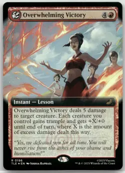 MTG Overwhelming Victory Extended Art Foil NM Avatar: Last Airbender: Magic 196 - Image 1