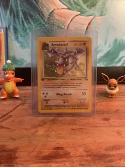 Pokemon 1st Edition 1999 Areodactly 1/62 Fossil Set Holo Rare NM Card - Image 1