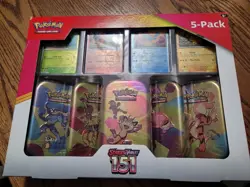 Pokemon TCG Scarlet & Violet 151 Mini Tins Costco Bundle, 5 Pack - Sealed - Image 1