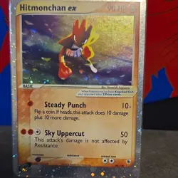 Pokemon Hitmonchan ex 90 HP Ultra Rare Holo 98/109 EX Ruby & Sapphire Card - Image 1
