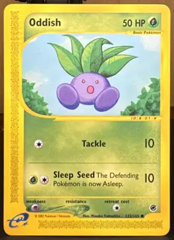 Pokemon Pokemon TCG Oddish 122/165 Expedition Base Set Regular E-Reader Card - Image 1
