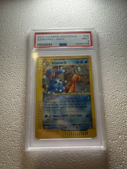 PSA 9 Mint 2003 Pokemon Aquapolis Azumarill Holo SWIRL H4/H32 - Image 1