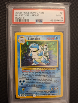 Blastoise / Turtok Holo Pokemon Base Set 2 (2000) #2 PSA 9 Mint - Base II - Image 1