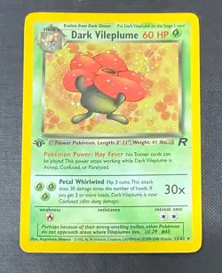 POKEMON DARK VILEPLUME 13/82 1ST EDITION HOLO TEAM ROCKET NM NO PLAY PACK FRESH - Image 1