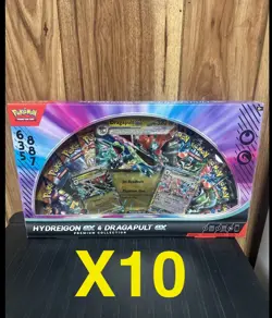 Pokemon TCG Hydreigon EX & Dragapult EX Premium Collection Box (10 pcs) USA - Image 1