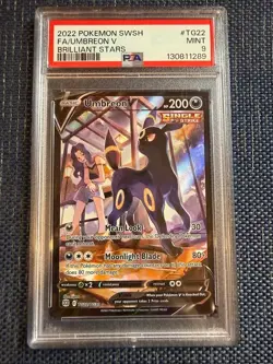 Umbreon V TG22 PSA 9 full art 2022 Pokemon Sword and Shield Brilliant Stars - Image 1