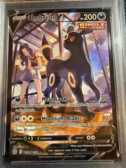 Umbreon V TG22 PSA 9 full art 2022 Pokemon Sword and Shield Brilliant Stars - Image 2