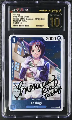 CGC JSA Monica Rial SIGNED ONE PIECE TASHIGI OP06-050 RARE WINGS OF THE CAPTAIN - Image 1
