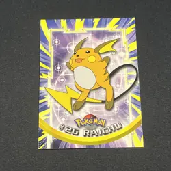 1999 Topps TV Animation Edition Raichu Pokemon Card #26 Non-Holo Black Logo - Image 1