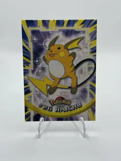 1999 Topps TV Animation Edition Raichu Pokemon Card #26 Non-Holo Black Logo - Image 1