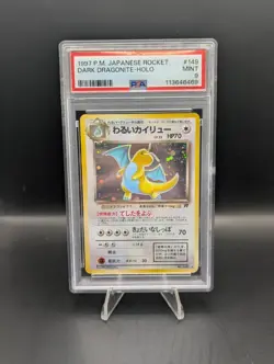 Pokemon PSA 9 MINT 1997 Japanese Team Rocket Dark Dragonite Holo #149 TCG - Image 1