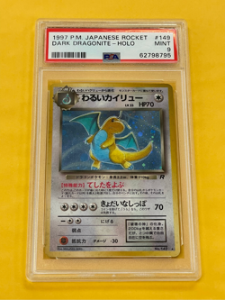 1997 Pokemon Japanese Rocket Dark Dragonite Holo Rare #149 PSA 9 - Image 1