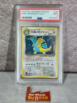 1997 Pokemon JAPANESE TEAM ROCKET DARK DRAGONITE HOLO # 149 PSA 9 MINT GRADED - Image 1