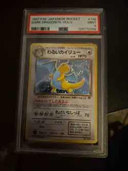 1997 POKEMON JAPANESE ROCKET #149 DARK DRAGONITE-HOLO PSA 9 - Image 1