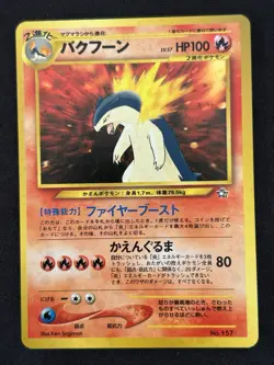 2000 Pokemon Japanese Neo TYPHLOSION-HOLO Premium File #157 - Image 1