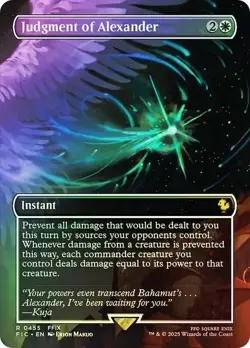 Judgment of Alexander (Borderless) (Foil) FINAL FANTASY Commander MTG NM - Image 1