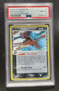PSA 8 Deoxys 3/110 Pokemon Ex Holon Phantoms Holo Rare TCG NM - Image 1