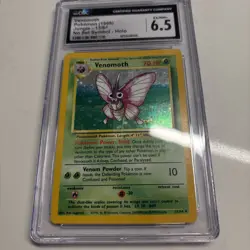 Pokemon TCG Venomoth Jungle Holo Card 13/64 No Set Symbol!! Error Graded CGC 6.5 - Image 2