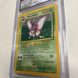Pokemon TCG Venomoth Jungle Holo Card 13/64 No Set Symbol!! Error Graded CGC 6.5 - Image 3