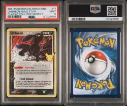Pokemon TCG Umbreon Gold Star 17/17 Celebrations Classic Collection PSA 9 - Image 3