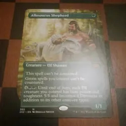 Mtg Allosaurus Shepherd NM/M Borderless #365 Double Masters 2022 Magic Elf Card - Image 1