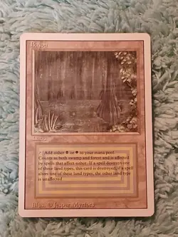 Magic the Gathering Rare Card - Dual Land - Bayou - Image 1
