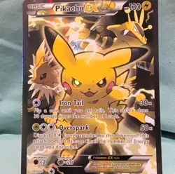 Pikachu EX XY124 Promo Full Art Holo Pokemon Card XY Electric Basic - Image 1