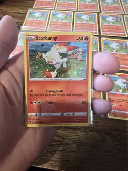 (21) Scorbunny #SWSH244 Cosmos Holo Black Star Promo Pokemon Card - Image 2
