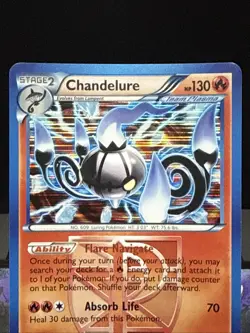 Pokemon Card Chandelure 16/116 Plasma Freeze Holo Rare Near Mint - Image 2