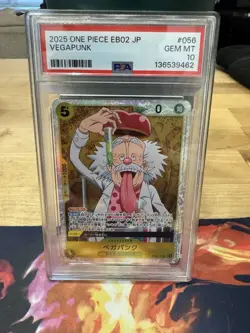 2025 One Piece Card Game: Anime 25th Collection EB02 Japanese Vegapunk PSA 10 - Image 1
