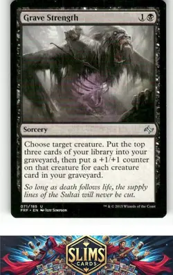 Magic the Gathering MTG Fate Reforged Grave Strength #71 Buy 2 Get 1 - Image 1