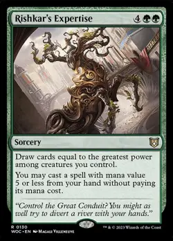 1x Rishkar's Expertise NM Eng MTG - Commander : WOE - Image 1