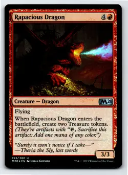 Rapacious Dragon U Core Set 2020 # 153 NM Foil - Image 1