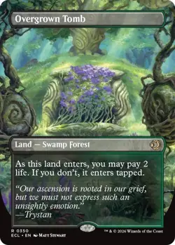 MTG Lorwyn Eclipsed - Overgrown Tomb Borderless (0350) NM - Image 1