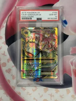 FULL ART VENUSAUR EX PSA 10 - 2016 Pokemon XY Evolutions Ultra Rare Card - Image 1