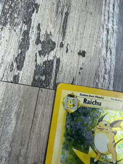 Pokemon TCG Raichu 16/130 Base Set 2 Holo Rare Damaged - Image 5