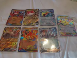 Pokemon TCG Ascended Heros English Exs Lot Of 7 Double Rares Mint - Image 1