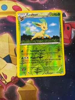 POKEMON LEAFEON 7/111 REVERSE HOLO RARE FURIOUS FISTS LP - Image 1