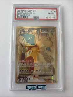 2016 POKEMON XY EVOLUTIONS 106 FULL ART/DRAGONITE EX - PSA 8 - Image 2