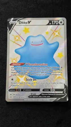 Pokemon TCG Ditto V SV118/SV122 Shining Fates: Shiny Vault Full Art Holo Eng - Image 1