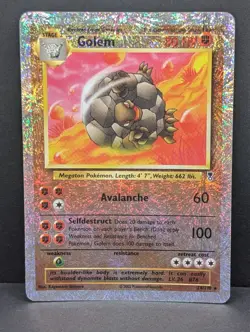 Golem Reverse Holo Rare Legendary Collection Pokemon TCG Nintendo fireworks LP+ - Image 1