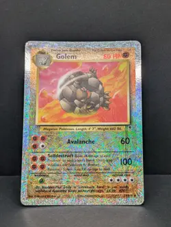 Golem Reverse Holo Rare Legendary Collection Pokemon TCG Nintendo fireworks LP+ - Image 4