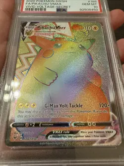 Pokemon Vivid Voltage Pikachu VMAX Rainbow Secret Rare Full Art 188/185 PSA 10 - Image 5