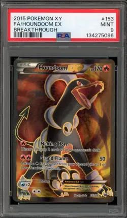 Pokemon Houndoom EX XY Breakthrough Full Art #153 PSA 9 Mint - Image 1